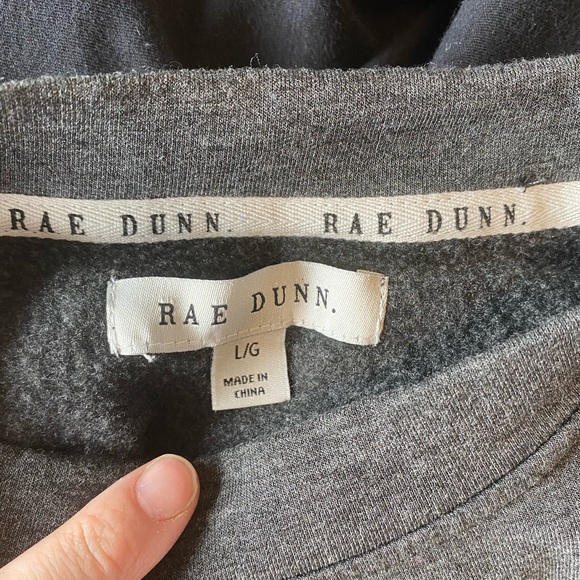 Rae Dunn “Touch Down” Women’s Grey Sweater Large - Picture 4 of 7